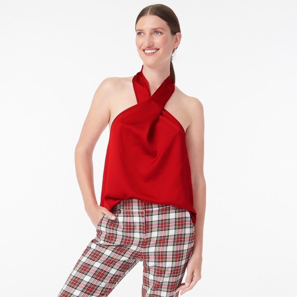 J. Crew halter top in drapery crepe